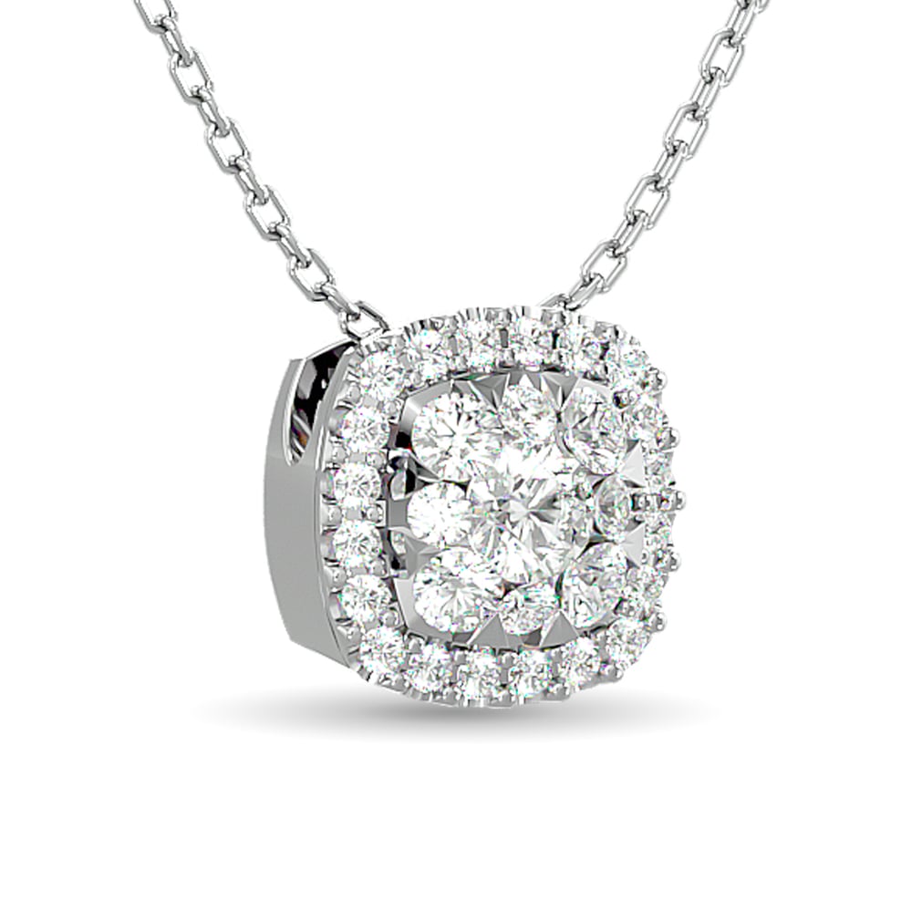 Diamond Round Shape Pendant 1/2 Ct.tw Round Cut in 14K White Gold