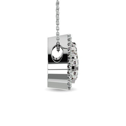Diamond 1/2 Ct.tw Pear Shape Fashion Pendant in 14K White Gold
