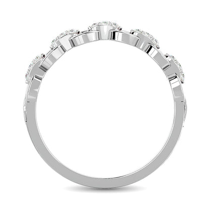 10K White Gold 1/10 Ct.Tw. Diamond Fashion Ring