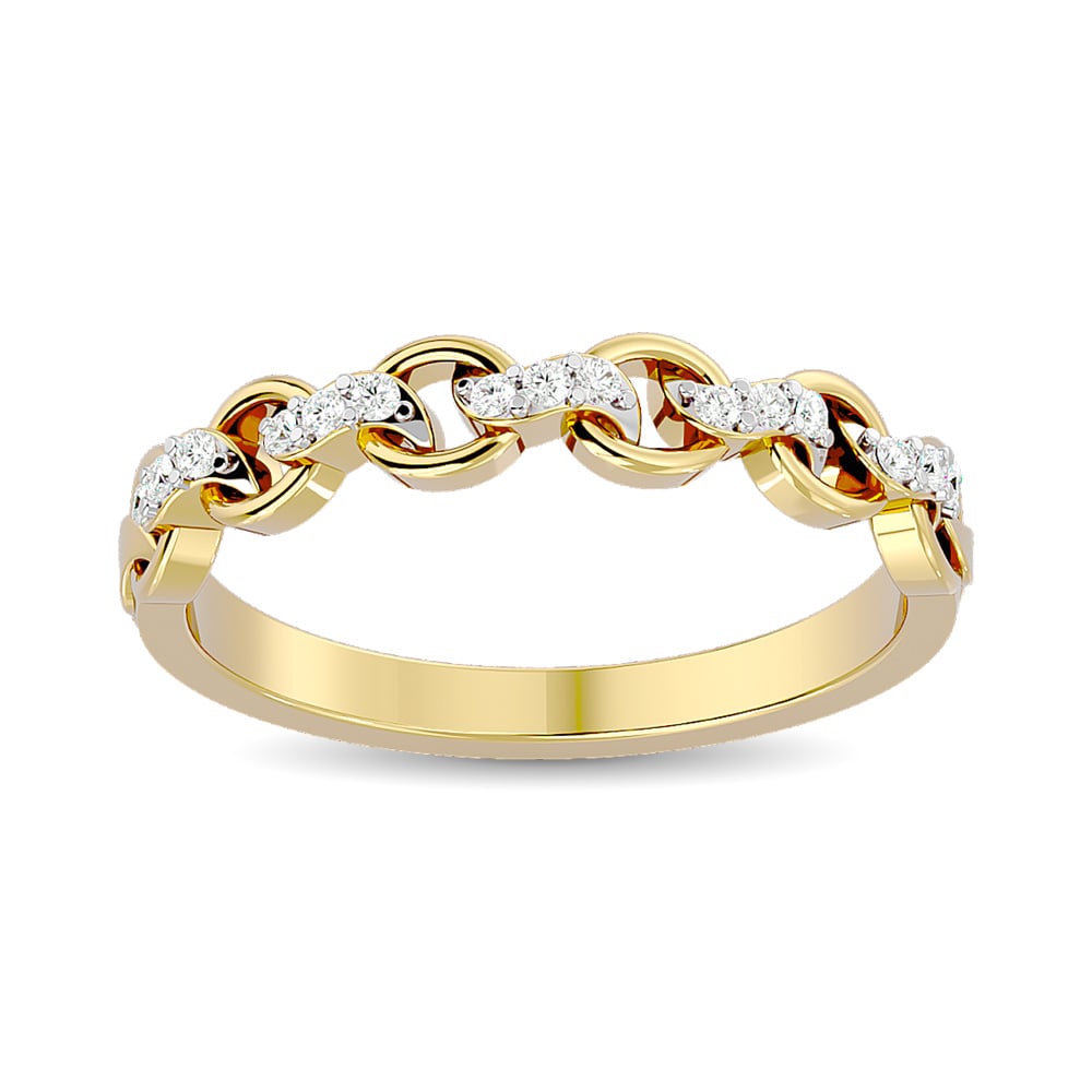 10K Yellow Gold 1/10 Ct.Tw. Diamond Fashion Ring
