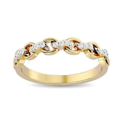 10K Yellow Gold 1/10 Ct.Tw. Diamond Fashion Ring