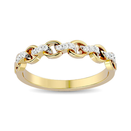 10K Yellow Gold 1/10 Ct.Tw. Diamond Fashion Ring