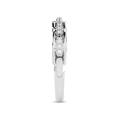 Diamond 1/10 Ct.tw Ladies band in 10K White Gold