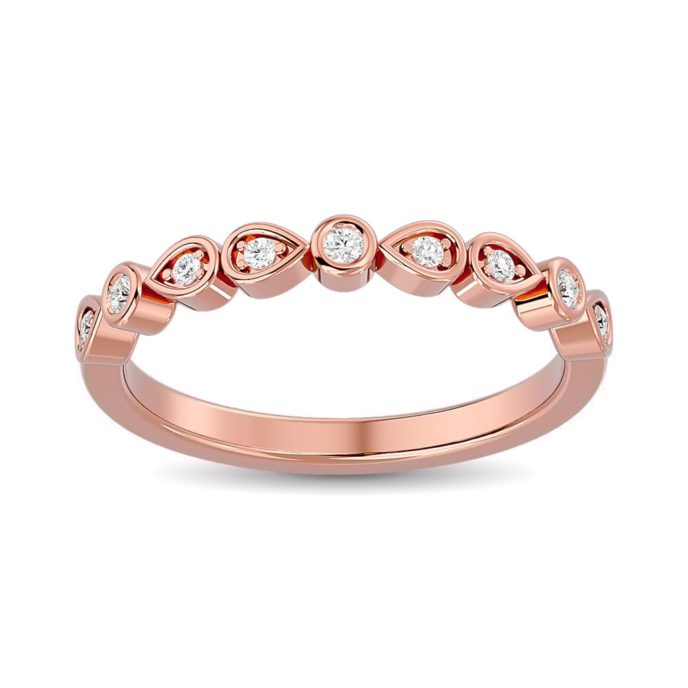 Diamond Stackable Band 1/10 Ct.tw in 10K Rose Gold