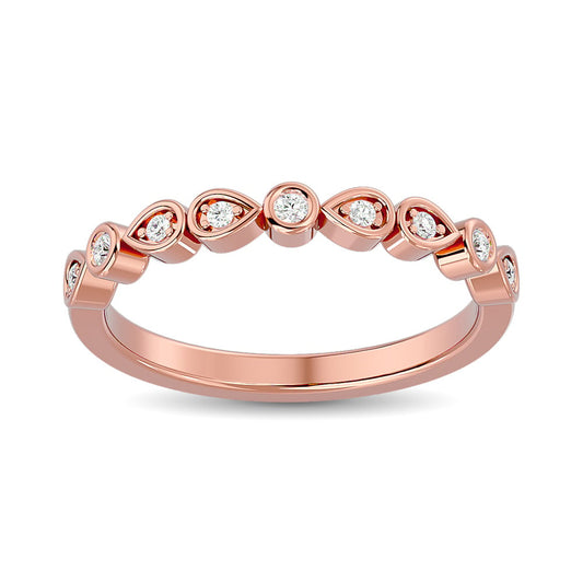 Diamond Stackable Band 1/10 Ct.tw in 10K Rose Gold