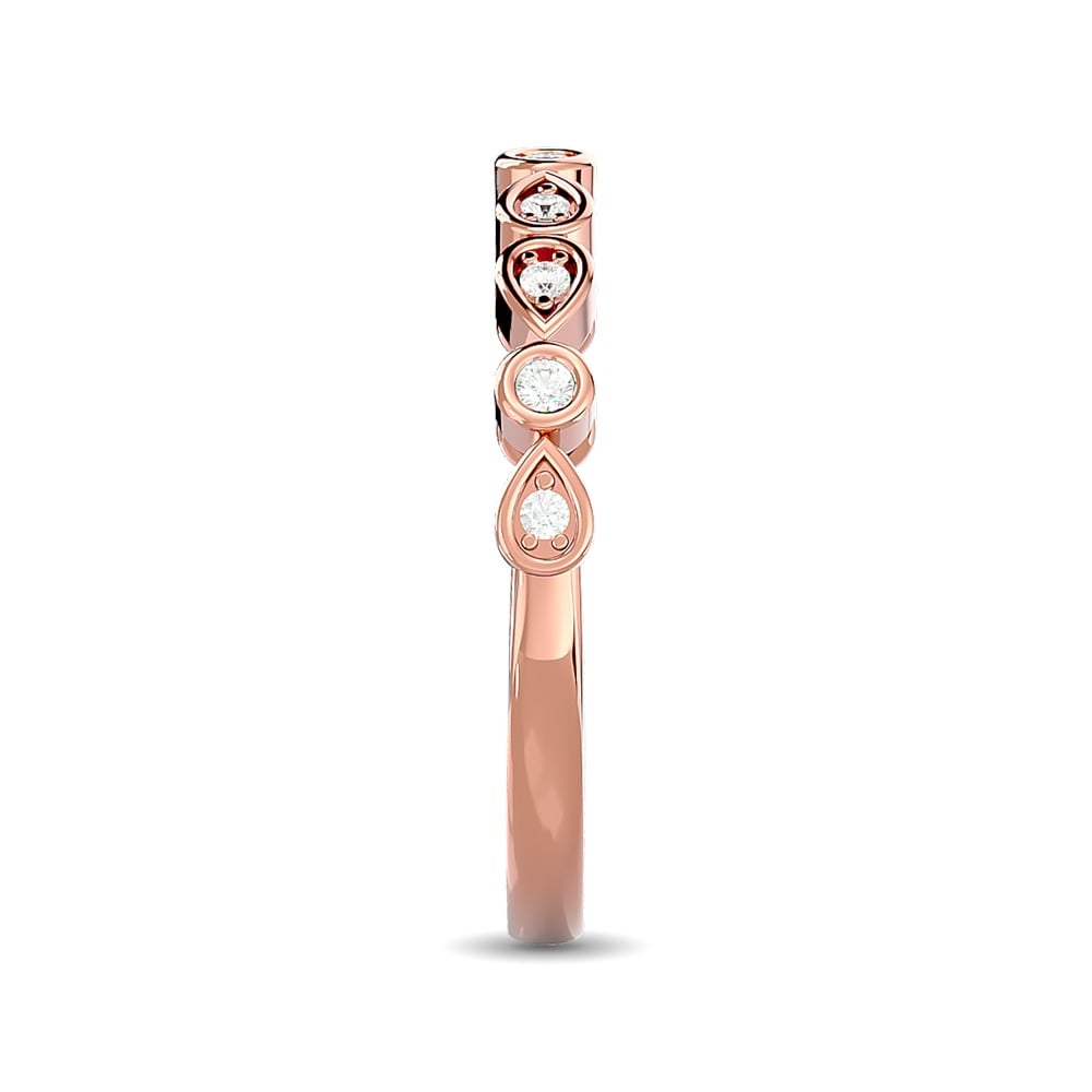 Diamond Stackable Band 1/10 Ct.tw in 10K Rose Gold