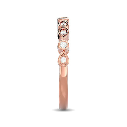 Diamond Stackable Band 1/10 Ct.tw in 10K Rose Gold