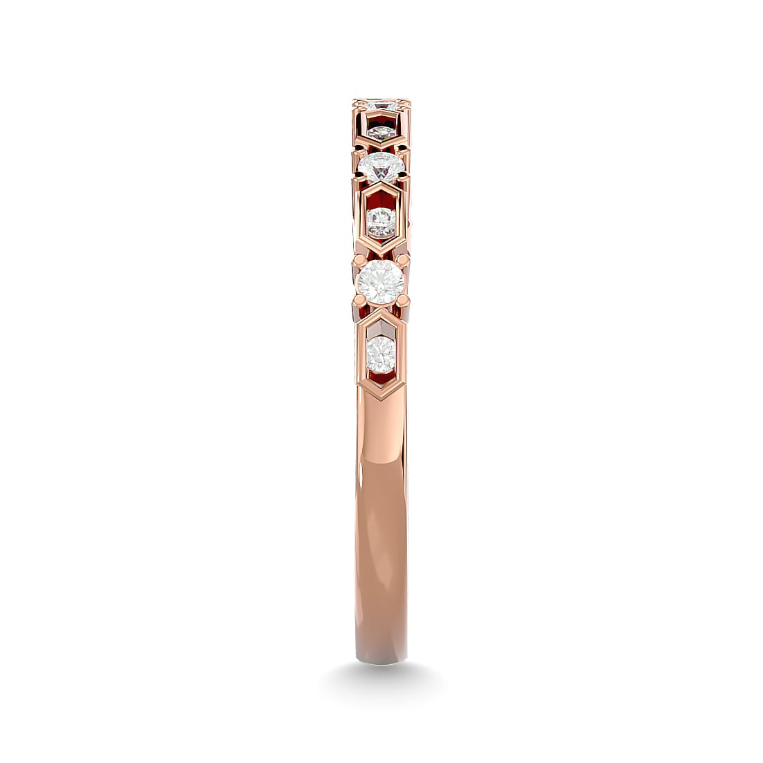 Diamond Stackable Band 1/6 Ct.tw in 10K Rose Gold