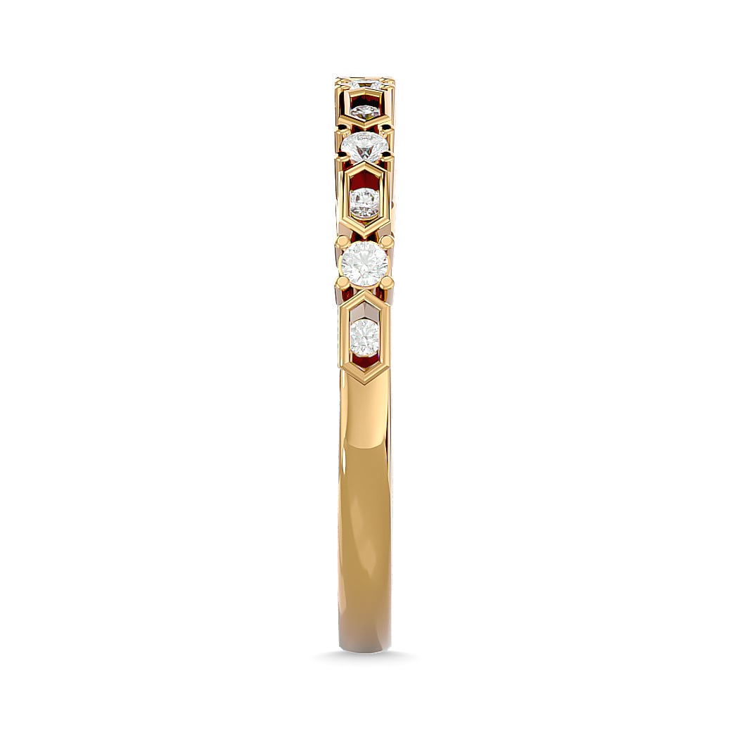 Diamond Stackable Band 1/6 Ct.tw in 14K Yellow Gold