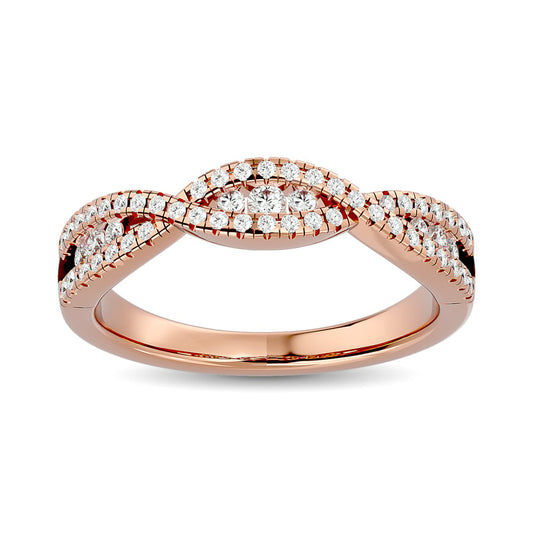 Diamond 1/3 Ct.tw Stackable band in 14K Rose Gold