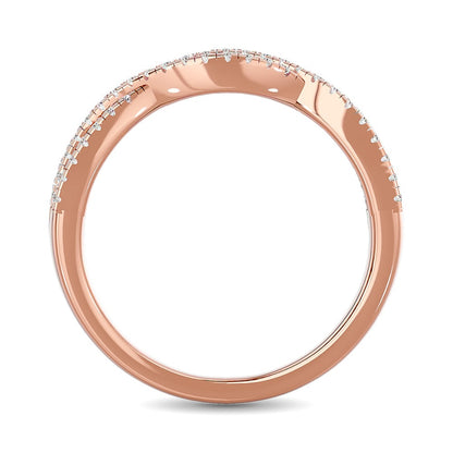 Diamond 1/3 Ct.tw Stackable band in 14K Rose Gold