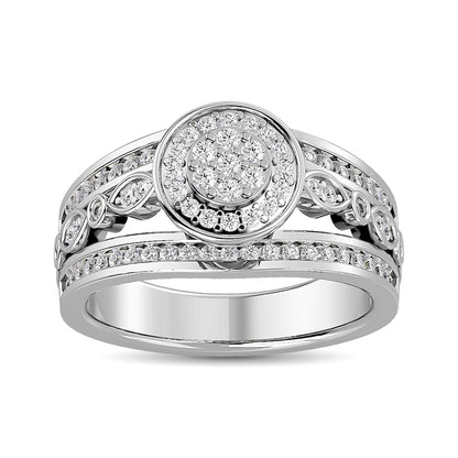Diamond Engagement Ring 1/2 Ct.tw in 10K White Gold