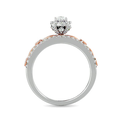 14K White Gold 3/4 Ct.Tw. Diamond Engagement Ring