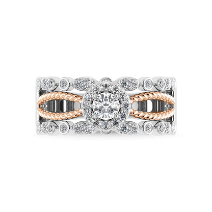 14K White Gold 3/4 Ct.Tw. Diamond Engagement Ring
