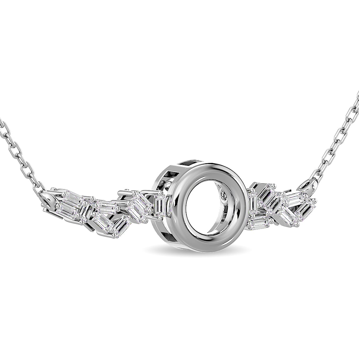 Diamond 1/8 Ct.Tw. Fashion Necklace in 10K White Gold