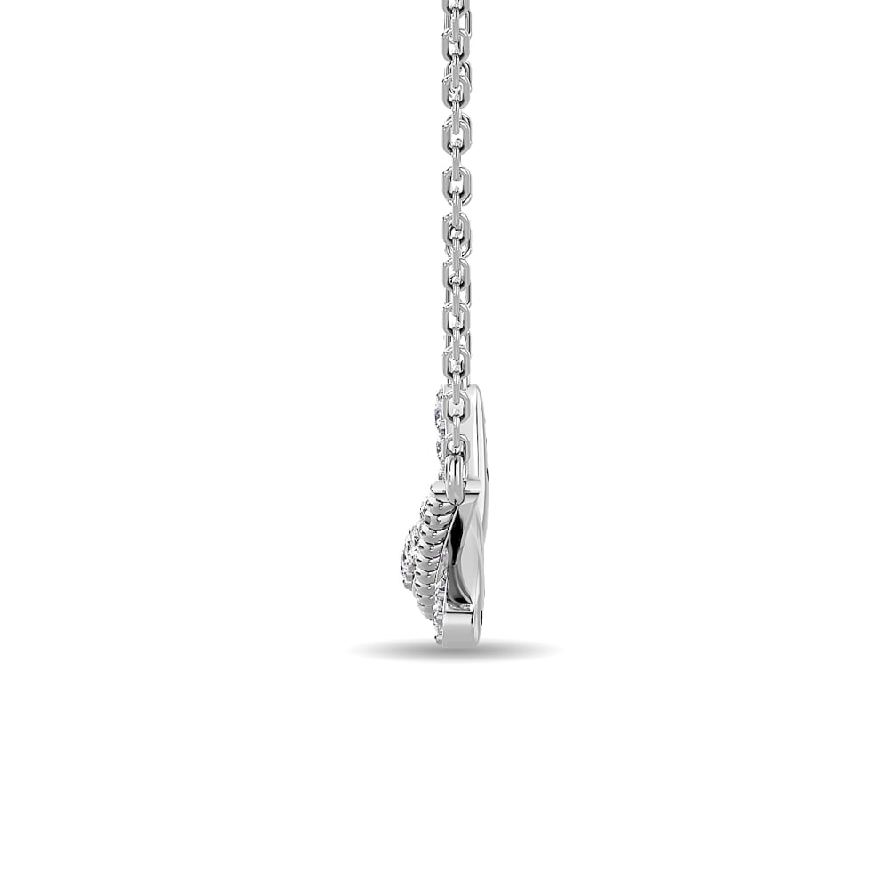 Diamond Round Cut Fashion Necklace 1/6 Ct.tw in 10K White Gold