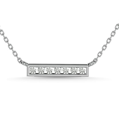 Diamond 1/4 Ct.Tw. Bar Pendant in 10K White Gold
