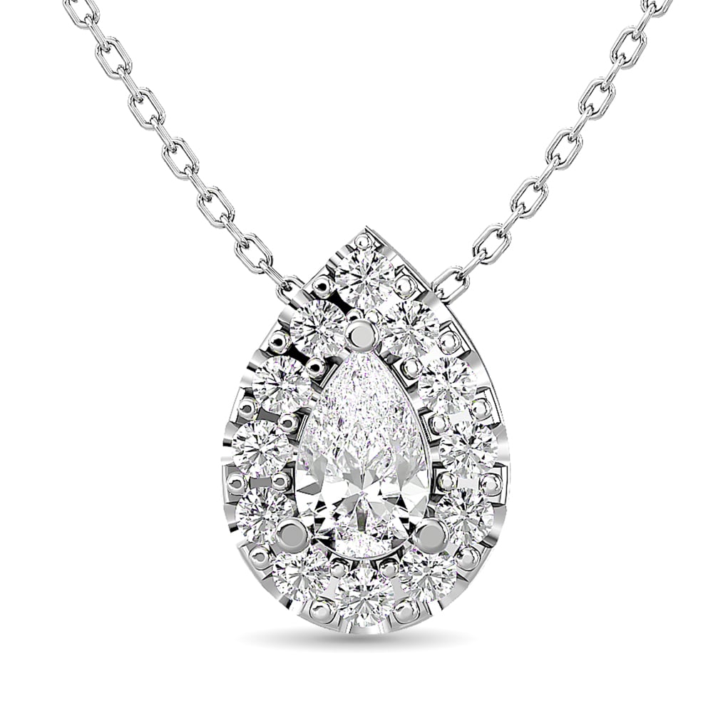 Diamond Round Cut Fashion Pendant 1/4 Ct.tw in 14K White Gold
