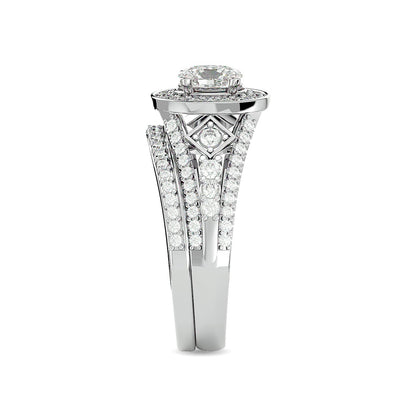 Diamond 1 1/4 Ct.Tw. Oval Shape Bridal Ring in 14K White Gold