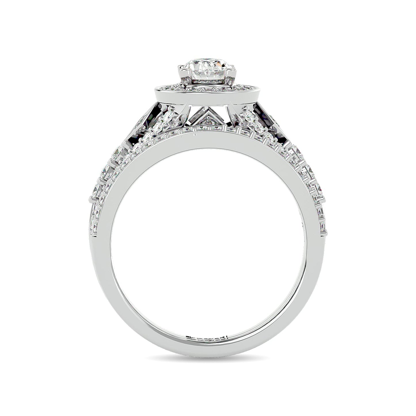 Diamond 1 1/4 Ct.Tw. Oval Shape Bridal Ring in 14K White Gold