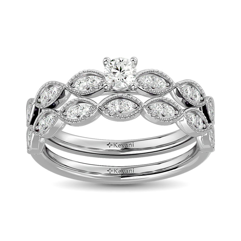 Diamond 3/4 Ct.Tw. Bridal Ring in 14K White Gold