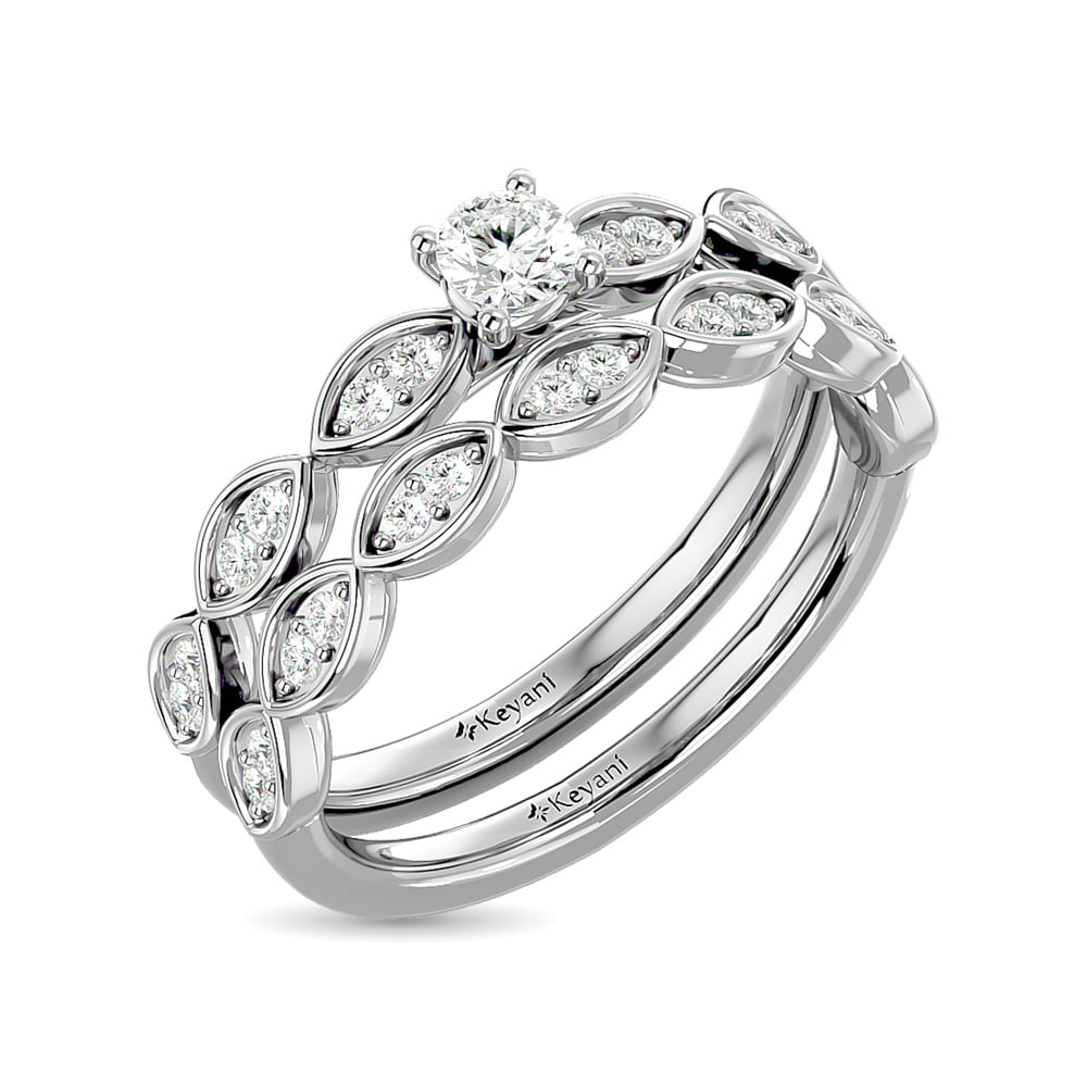 Diamond 1 Ct.Tw. Bridal Ring in 14K White Gold