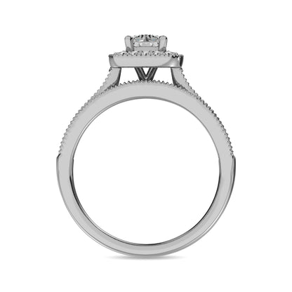 Diamond 7/8 Ct.Tw. Bridal Ring in 14K White Gold