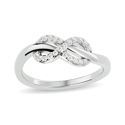 Diamond Infinity Ring 1/8 Ct.tw in 10K White Gold