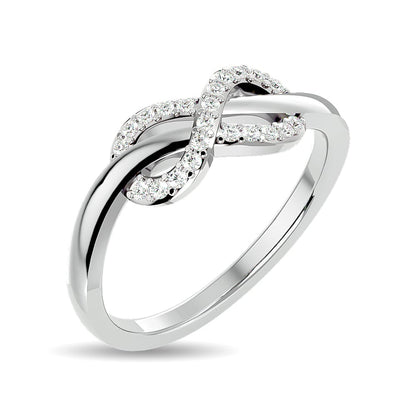 Diamond Infinity Ring 1/8 Ct.tw in 10K White Gold