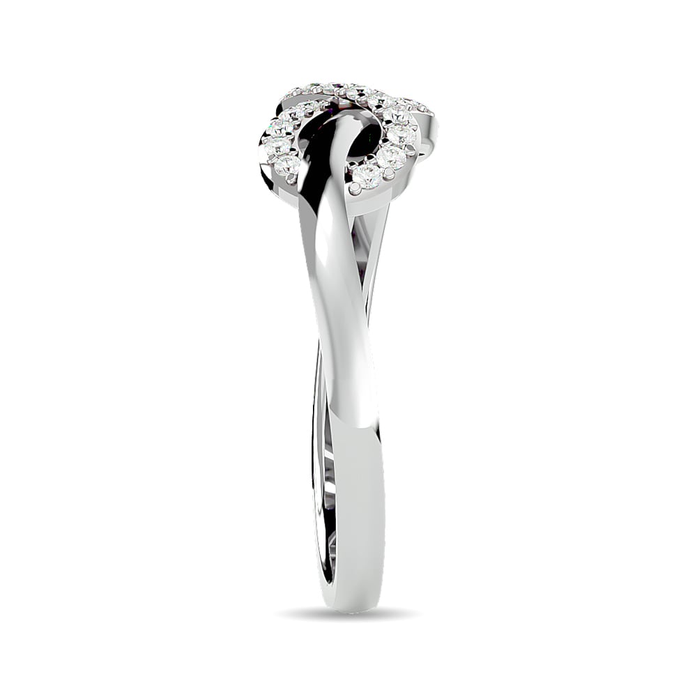 Diamond Infinity Ring 1/8 Ct.tw in 10K White Gold