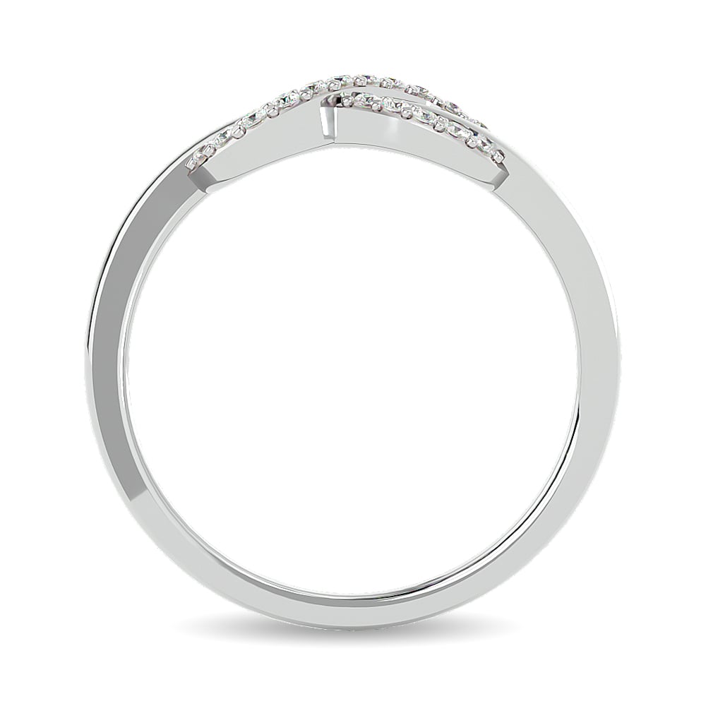 Diamond Infinity Ring 1/8 Ct.tw in 10K White Gold