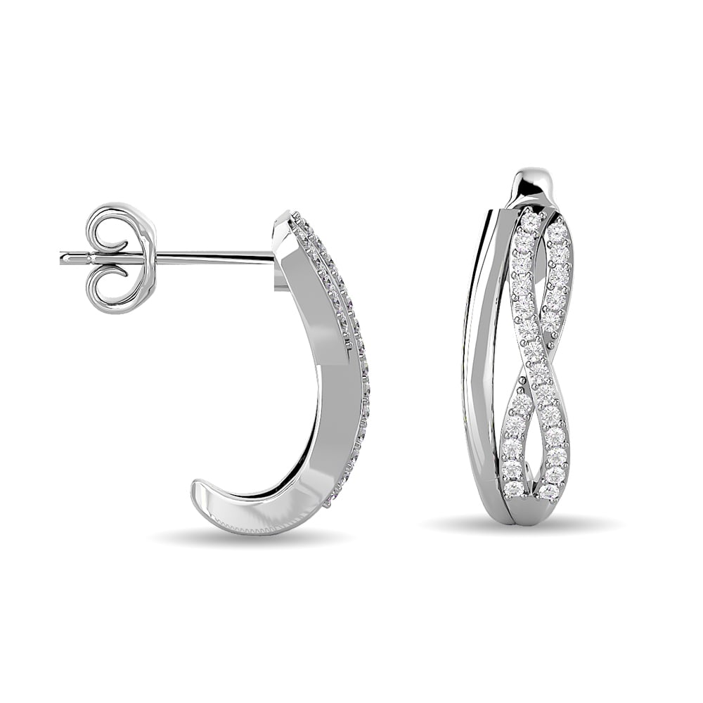 Diamond Fashion earrings 1/5 Ct.tw in 10K White Gold