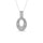 Diamond 5/8 Ct.Tw. Round and Baguette Fashion Pendant in 14K White Gold