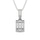 Diamond 1/6 Ct.Tw. Round and Baguette Fashion Pendant in 14K White Gold