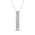 Diamond 1/4 Ct.Tw. Round and Baguette Fashion Pendant in 10K White Gold