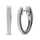 Diamond 1/4 Ct.tw Hoop Earrings in 10K White Gold