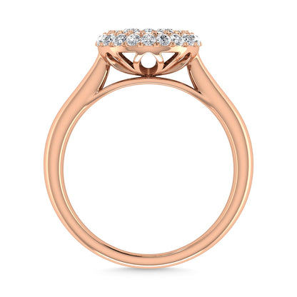 Diamond 1/2 Ct.Tw. Cluster Fashion Ring in 14K Two Tone