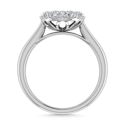 Diamond 1/2 Ct.Tw. Cluster Fashion Ring in 14K White Gold