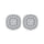Diamond 5/8 Ct.Tw. Cluster Fashion Earrings in 14K White Gold