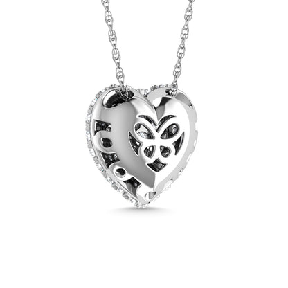 Diamond 1/2 Ct.Tw. Cluster Fashion Pendant in 14K White Gold Gold