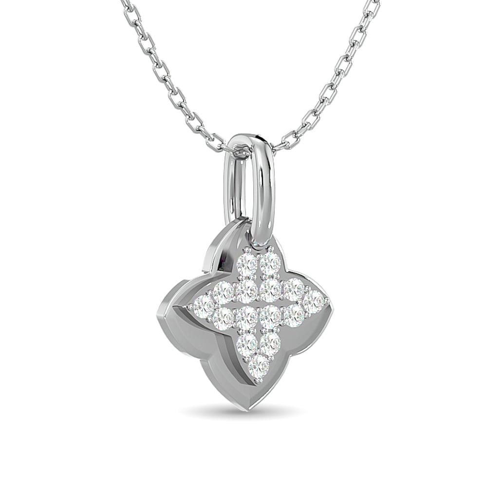 10KT WHITE GOLD 1/10CT.TW DIAMOND PENDANT
