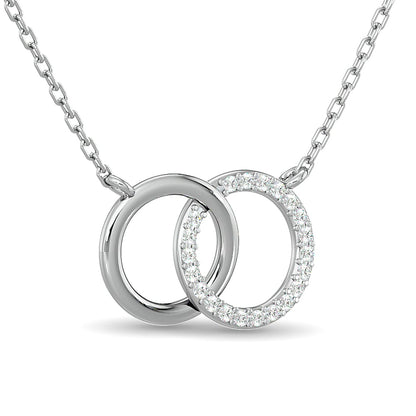 10KT WHITE GOLD 1/6CT.TW DIAMOND NECKPIECE