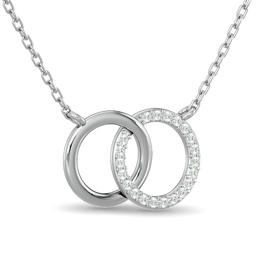 10KT WHITE GOLD 1/6CT.TW DIAMOND NECKPIECE