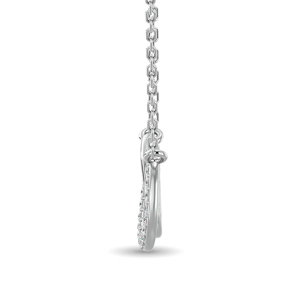 10KT WHITE GOLD 1/6CT.TW DIAMOND NECKPIECE