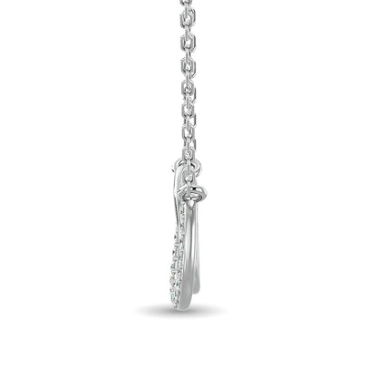 10KT WHITE GOLD 1/6CT.TW DIAMOND NECKPIECE