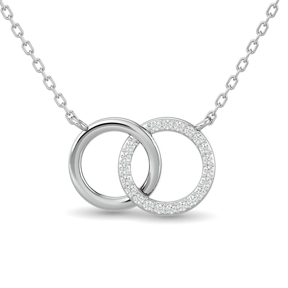 10KT WHITE GOLD 1/6CT.TW DIAMOND NECKPIECE