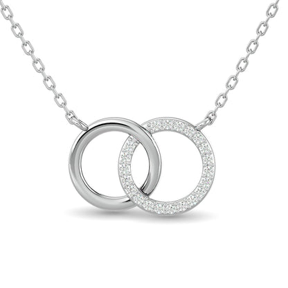 10KT WHITE GOLD 1/6CT.TW DIAMOND NECKPIECE