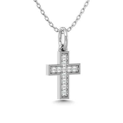 10KT WHITE GOLD 1/10CT.TW DIAMOND PENDANT