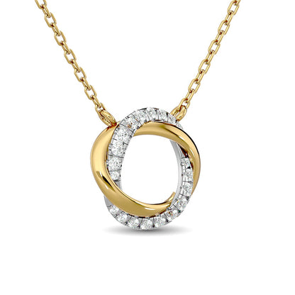 10KT WHITE GOLD 1/5CT.TW DIAMOND NECKPIECE