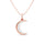 Diamond 1/8 Ct.tw Moon Pendant in 10K Rose Gold